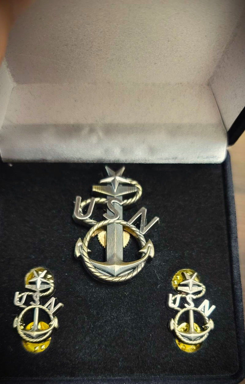SCPO Heritage Anchor Collar Devices and Cover Pins Set