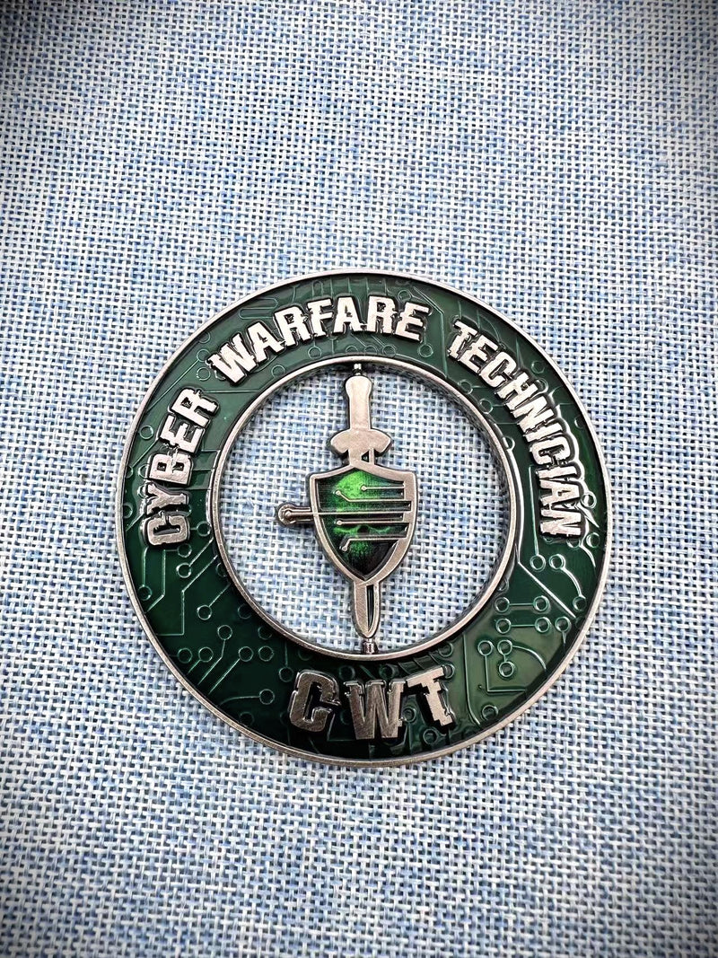 CWT (Cyber Warfare Technician) Rate spinner coin
