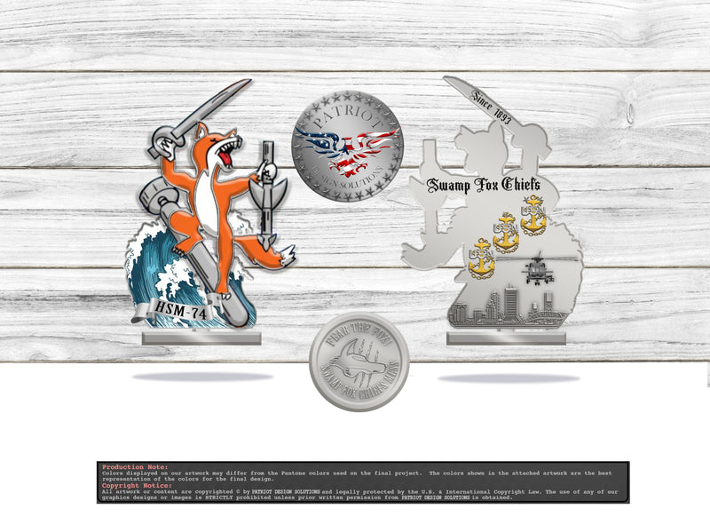 Custom Wax stamp coins for HSM-74 CPOA