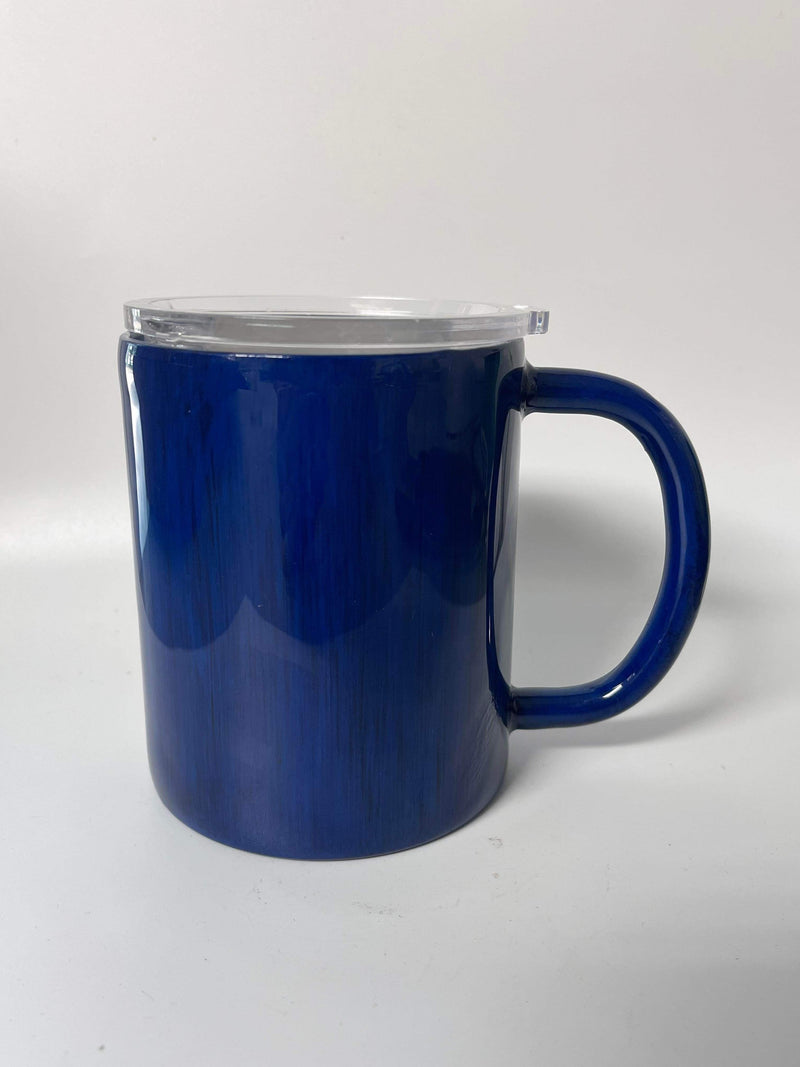 The BLUE Wood Grain mug