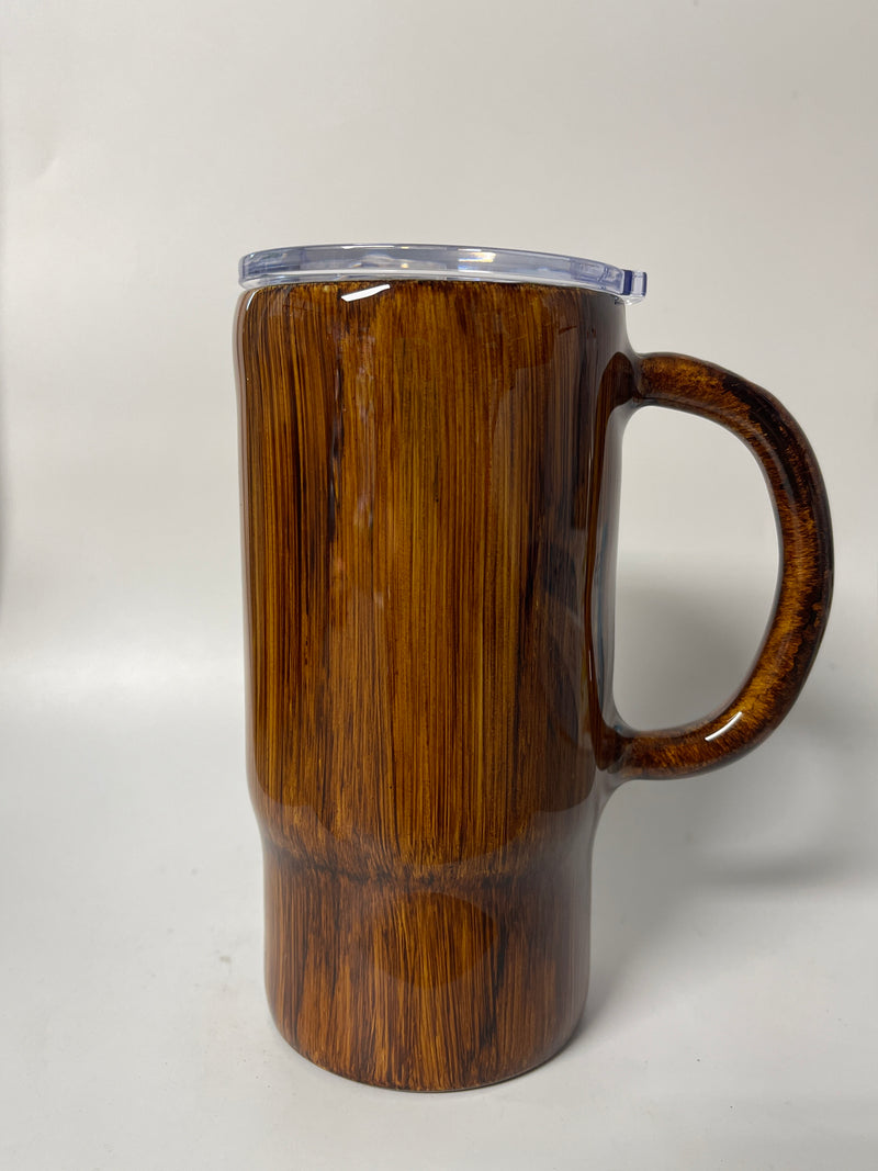 16 oz Wood grain Travel Mugs