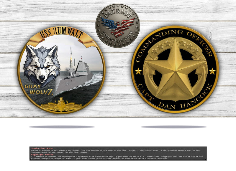 Custom Coins For USS Zumwalt CO
