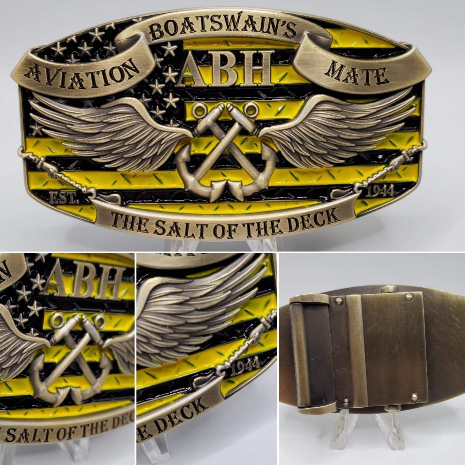 Aviation Boatswain's Mates, Aircraft Handling (ABH) Belt Buckle Patriot Design Solutions