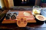 Desktop American Flag Coin Rack - 4 COASTER DEAL