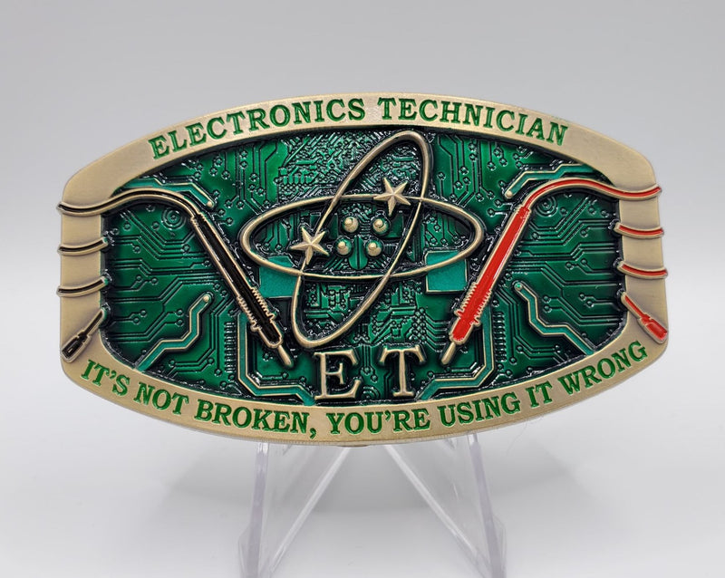 Electronics Technician, (ET) Belt Buckle