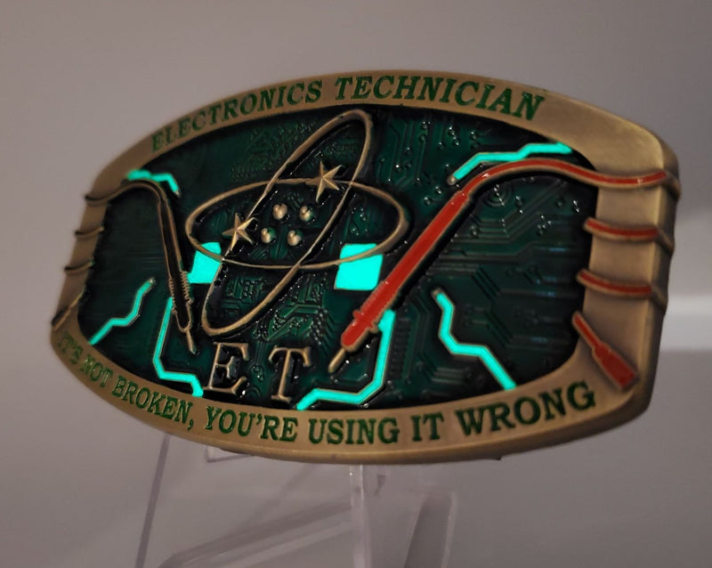 Electronics Technician, (ET) Belt Buckle