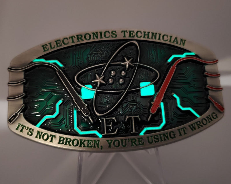 Electronics Technician, (ET) Belt Buckle
