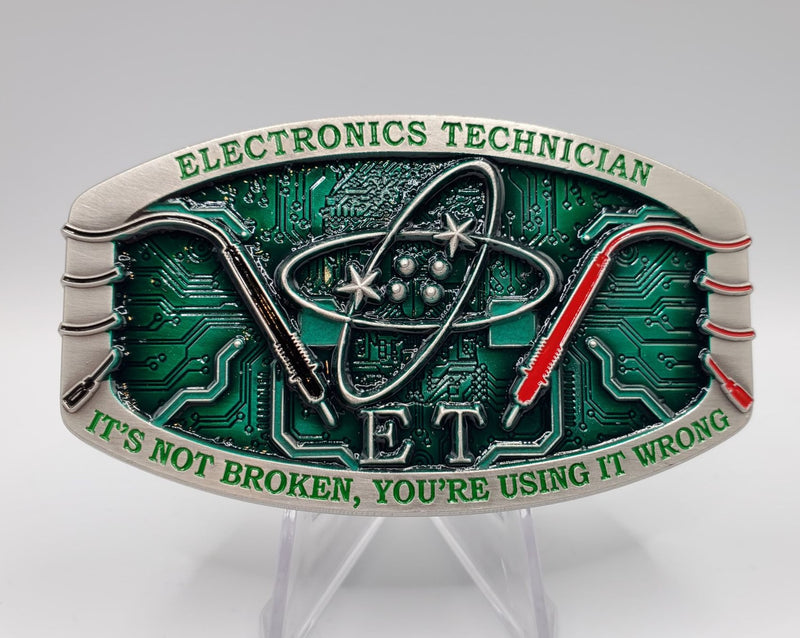 Electronics Technician, (ET) Belt Buckle