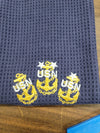 Tri-Anchor Embroidered Golf Towel