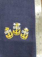 Tri-Anchor Embroidered Golf Towel