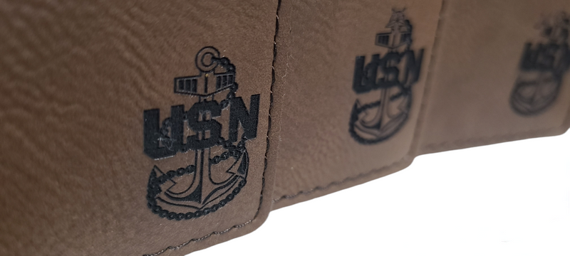 Leather Wallet (lasered ranks)
