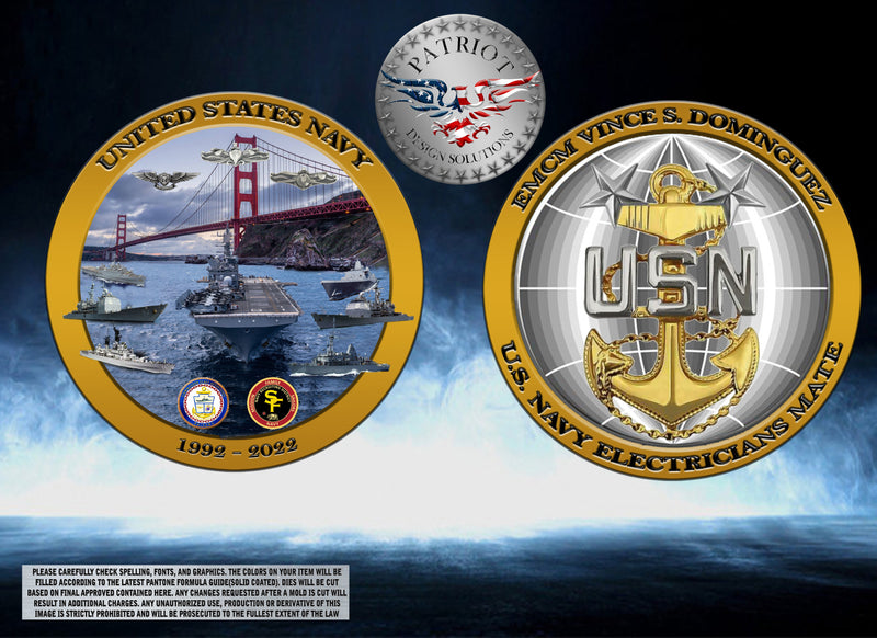 Custom coin for V. Dominguez