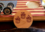 Desktop American Flag Coin Rack - 4 COASTER DEAL